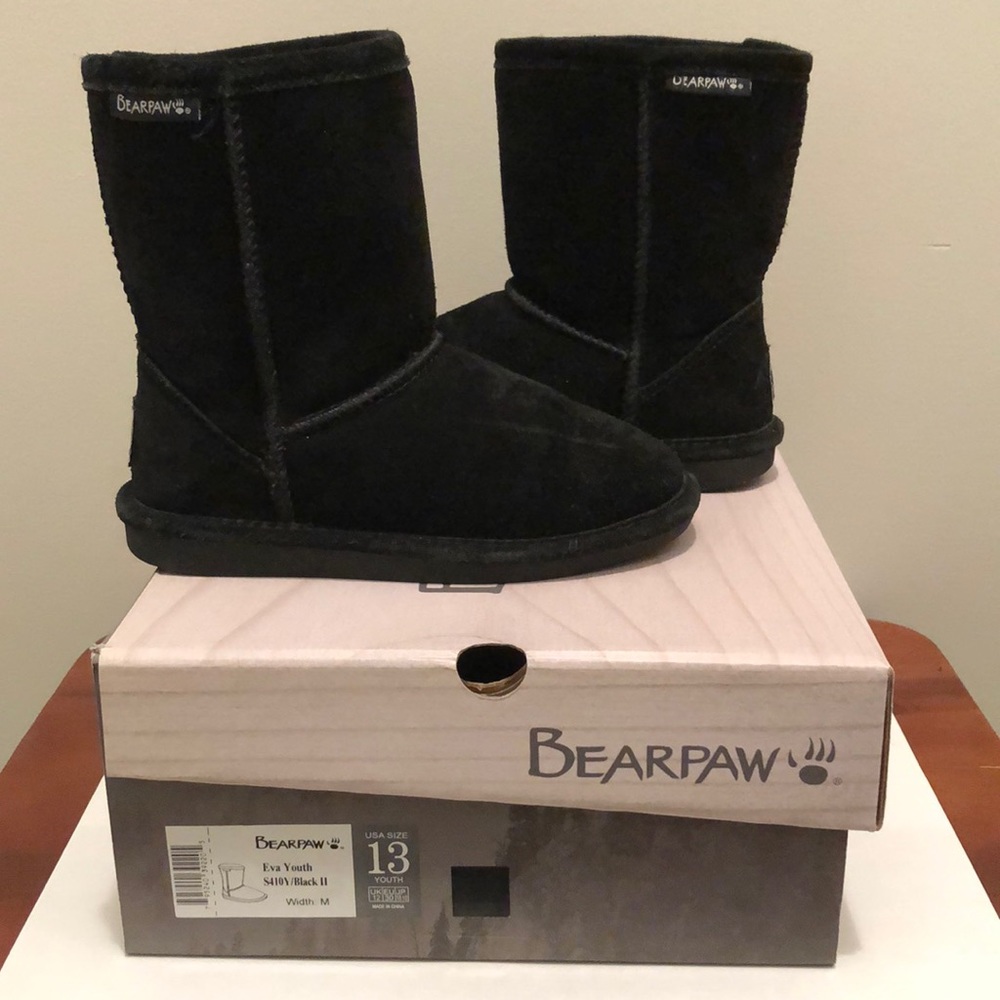 Kids Black BearPaw Boots